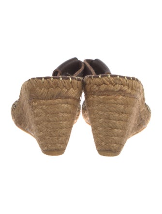 Burberry Nova Check Pattern Leather Espadrilles