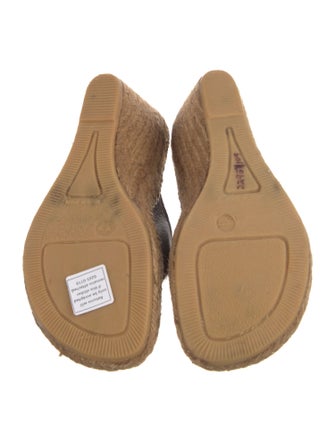 Burberry Nova Check Pattern Leather Espadrilles