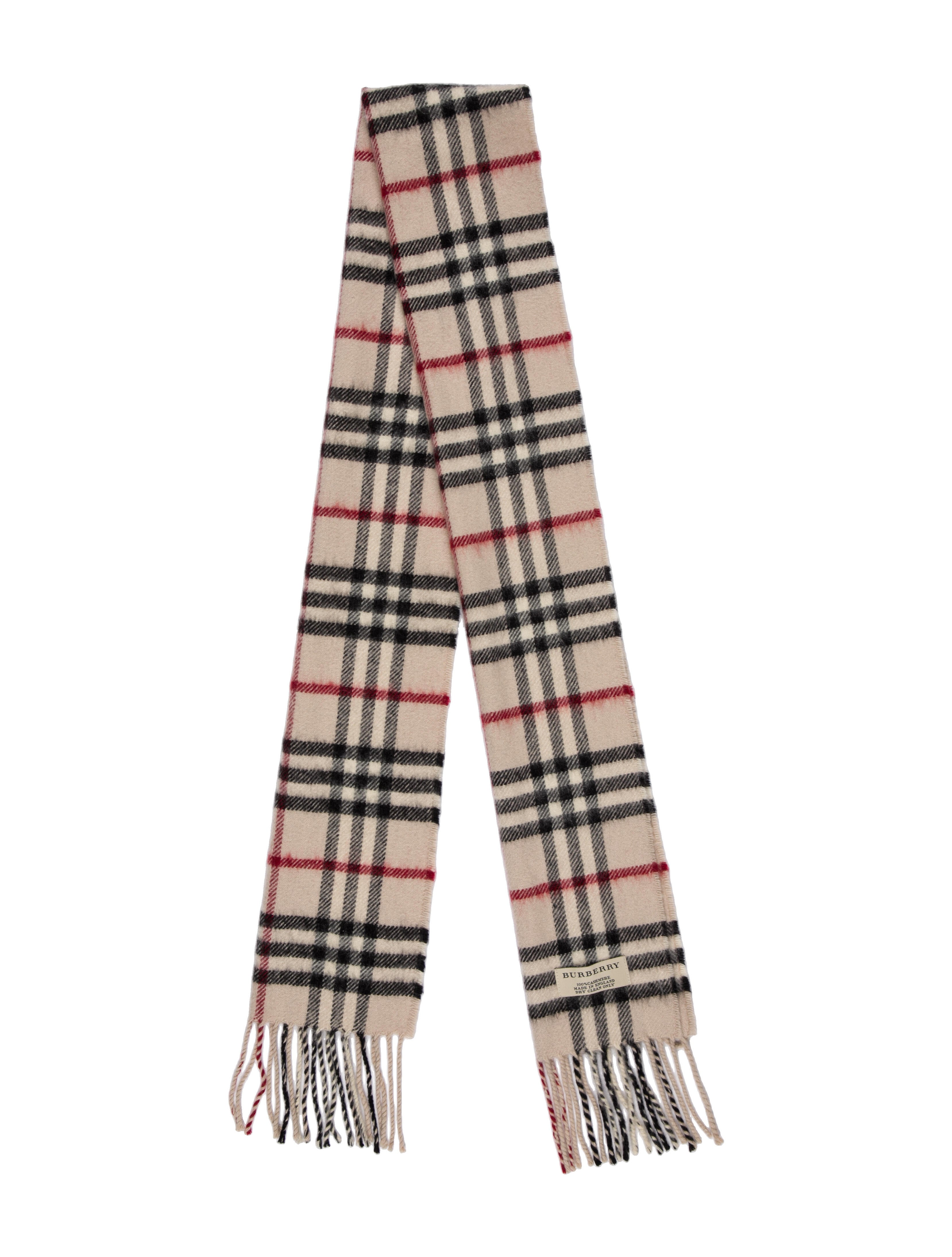 Burberry Cashmere Nova Check Pattern Scarf