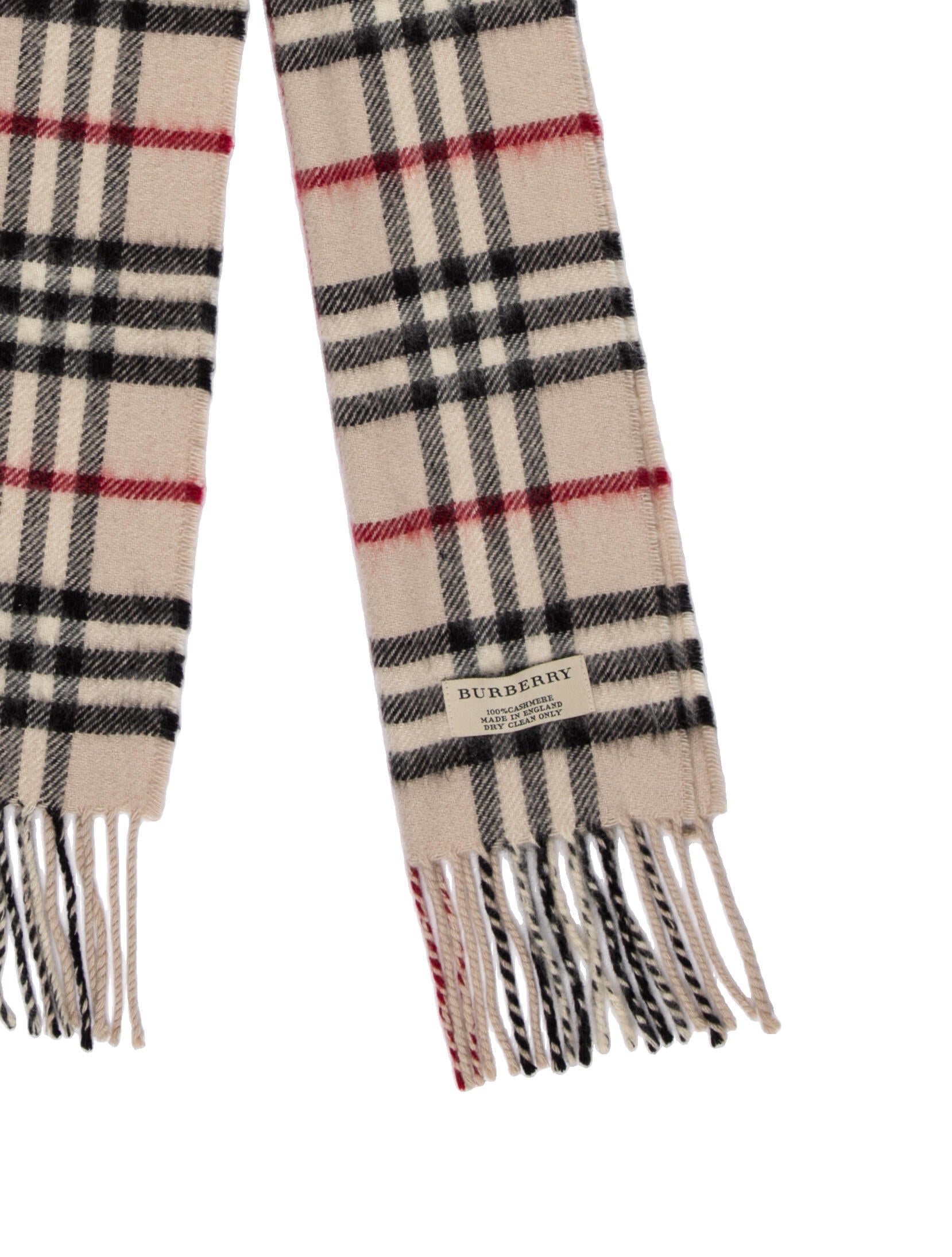 Burberry Cashmere Nova Check Pattern Scarf