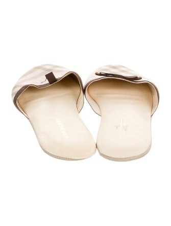 Burberry Canvas Printed Mules