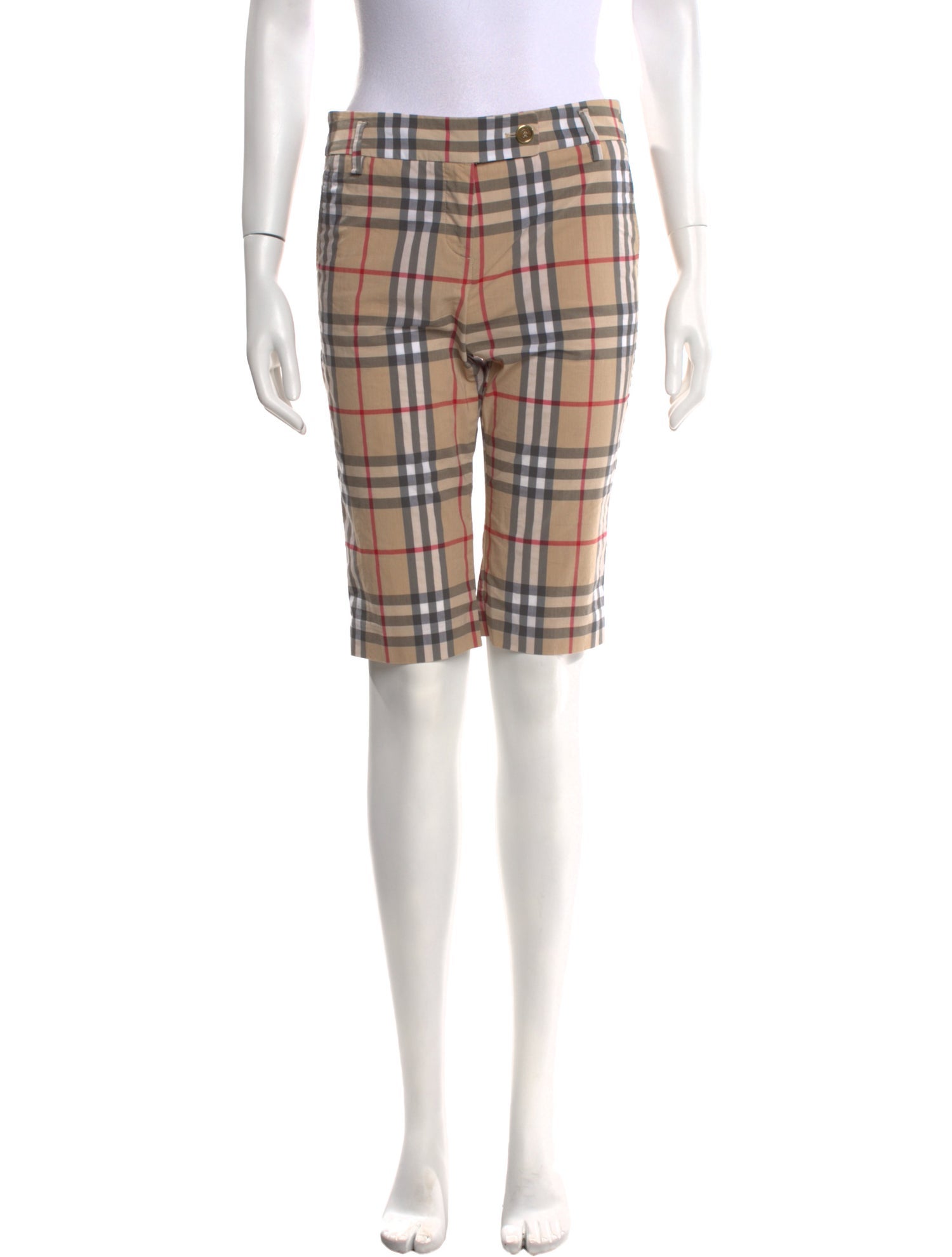 Burberry Plaid Print Straight Leg Pants