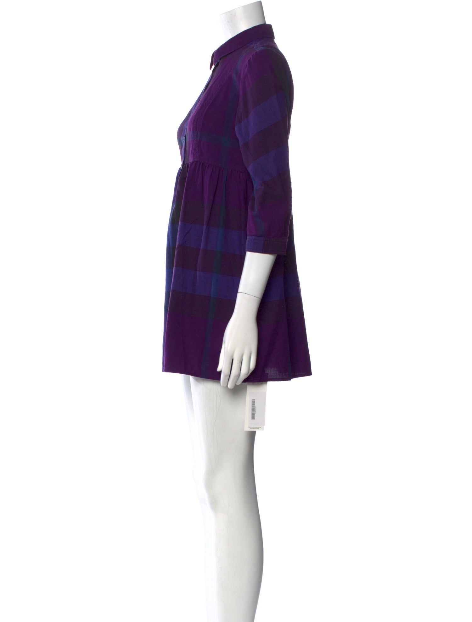 Burberry Brit Plaid Print Mini Dress