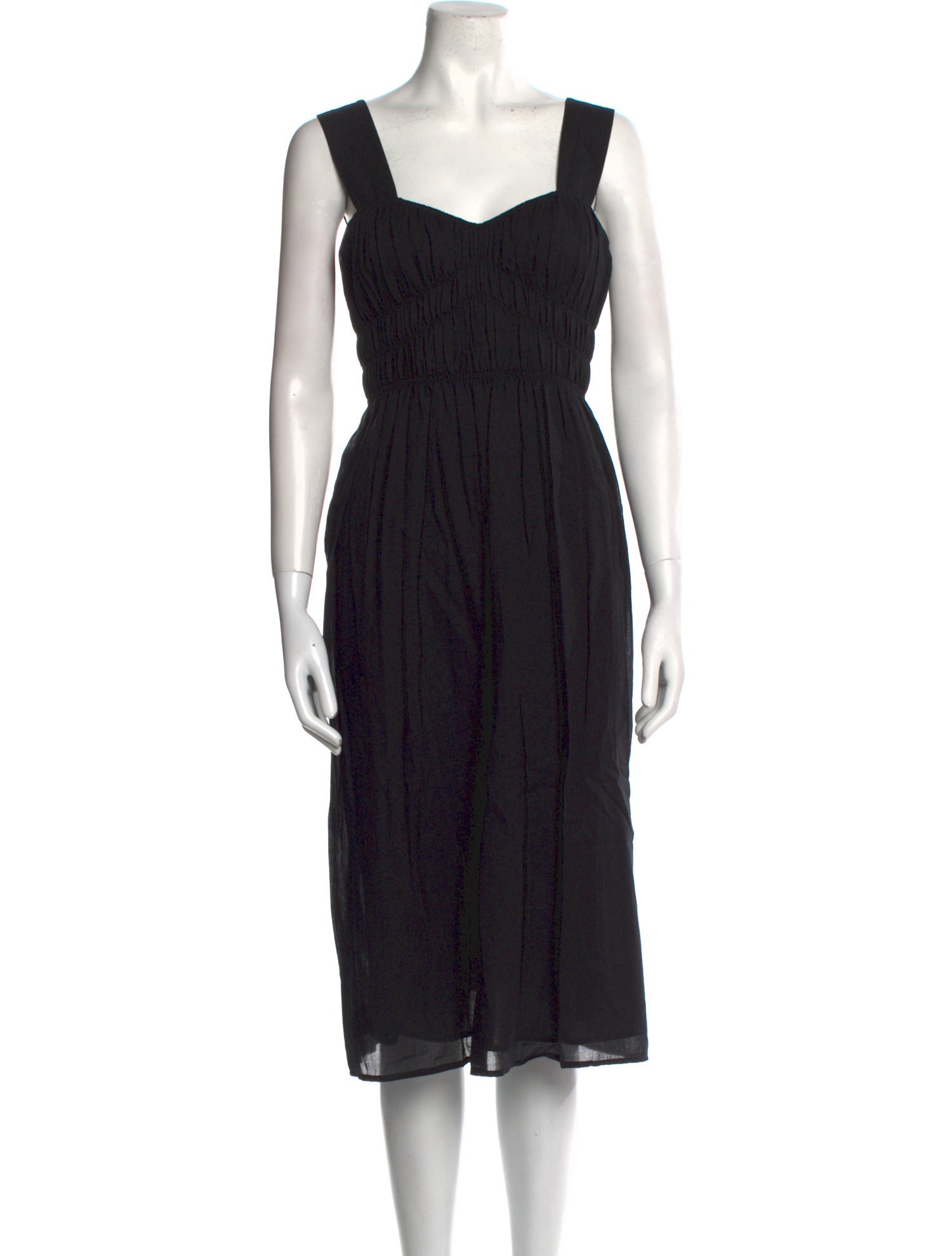 Burberry Square Neckline Midi Length Dress