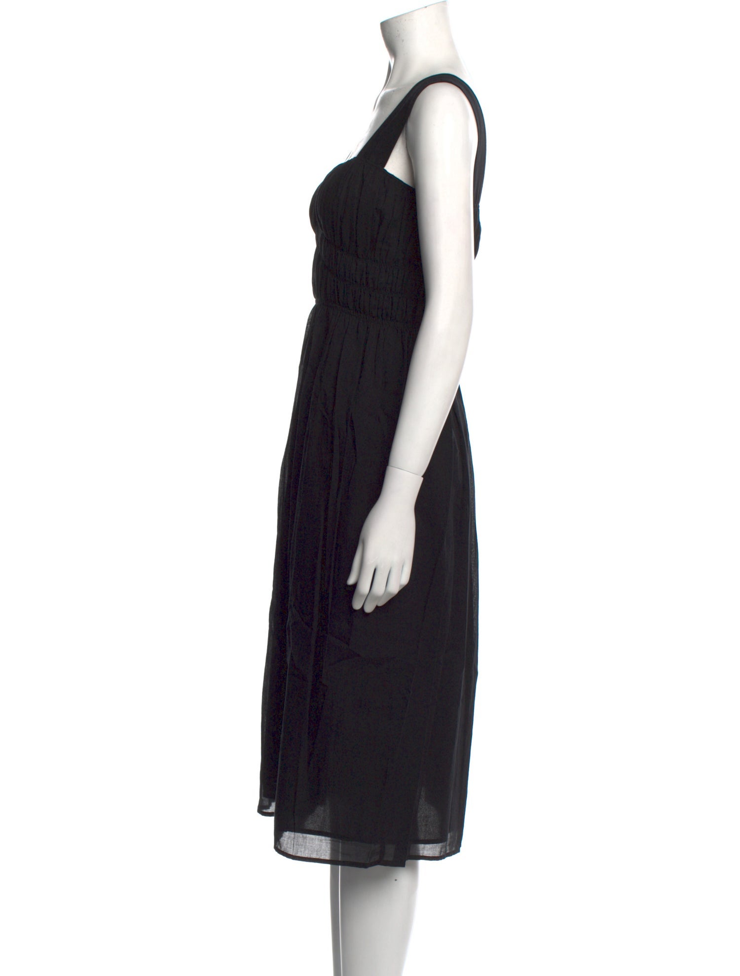 Burberry Square Neckline Midi Length Dress