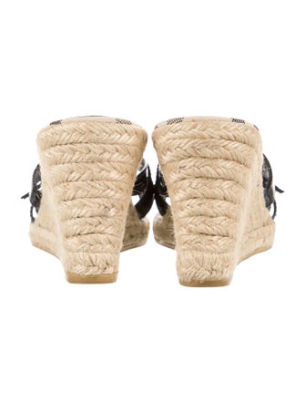 Burberry Nova Check Pattern Patent Leather Espadrilles