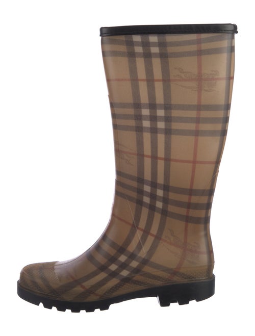 Burberry Haymarket Check Pattern Rubber Rain Boots