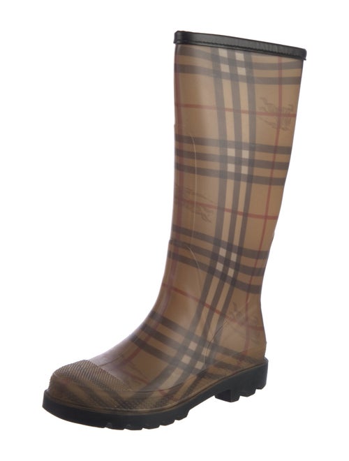 Burberry Haymarket Check Pattern Rubber Rain Boots