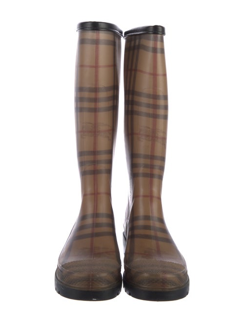 Burberry Haymarket Check Pattern Rubber Rain Boots