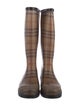 Burberry Haymarket Check Pattern Rubber Rain Boots