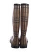 Burberry Haymarket Check Pattern Rubber Rain Boots