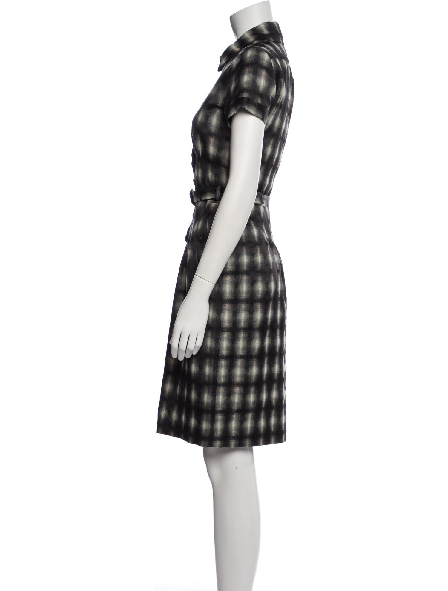 Burberry Plaid Print Knee-Length Dress