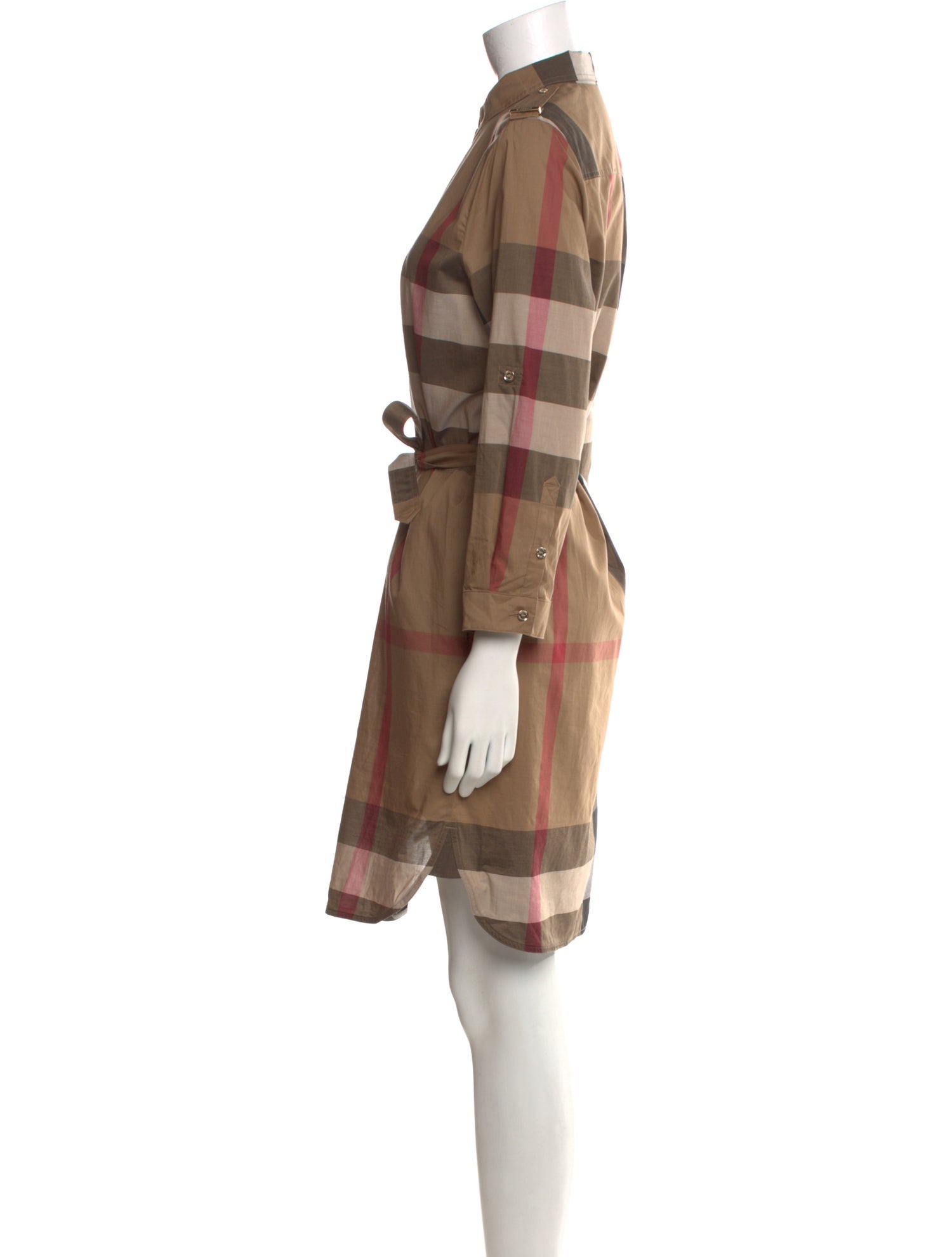 Burberry Plaid Print Knee-Length Dress