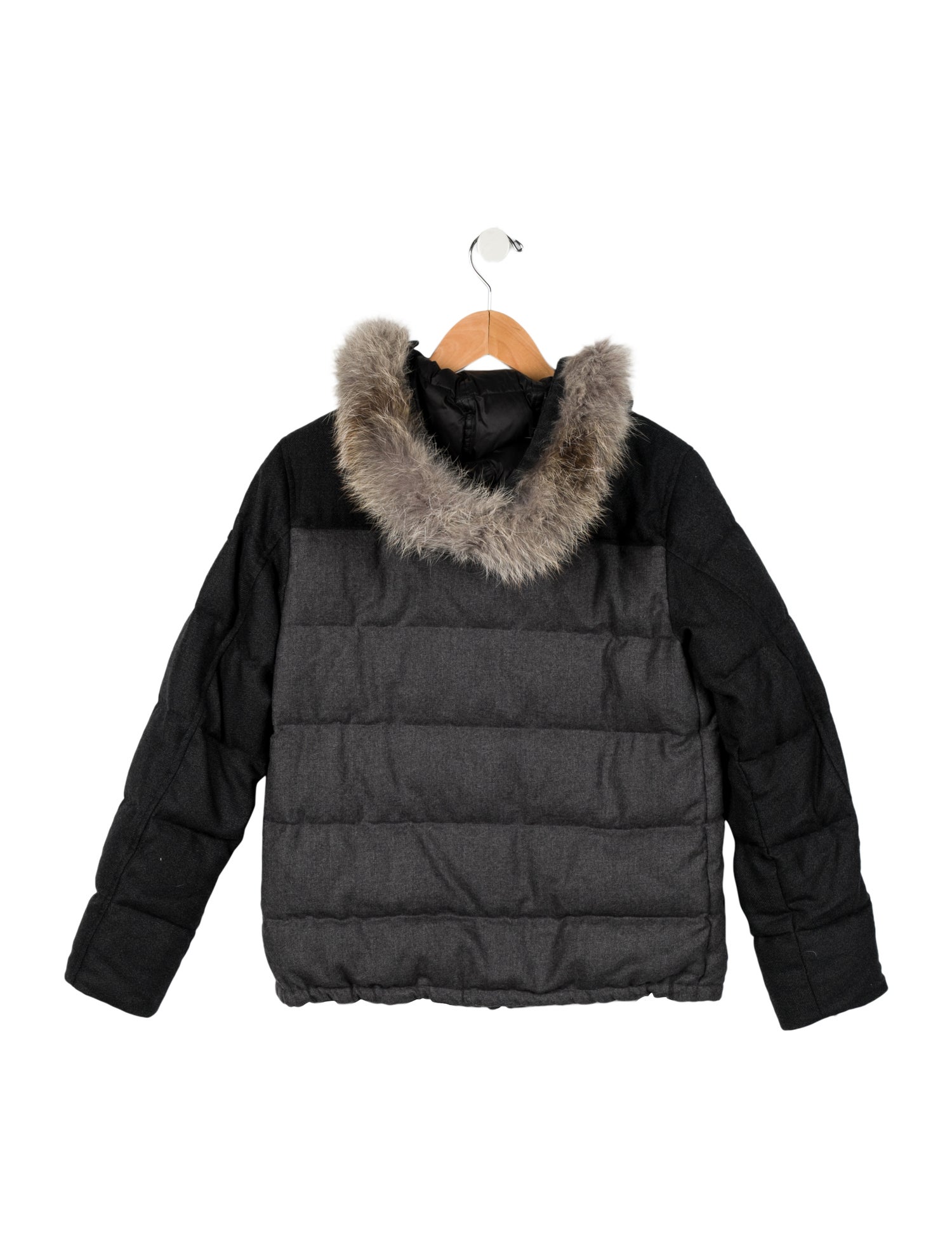 Burberry Boys' Down Fur Trimmed Coat