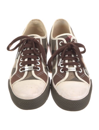 Burberry House Check Pattern Canvas Sneakers