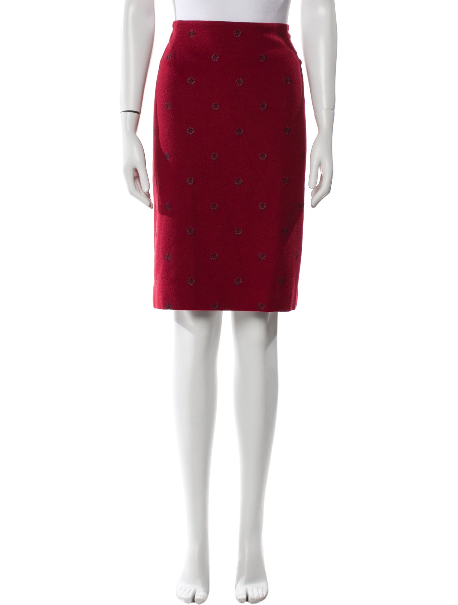 Burberry London Wool Knee-Length Skirt
