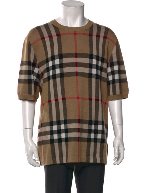 Burberry Nova Check Pattern Silk Pullover