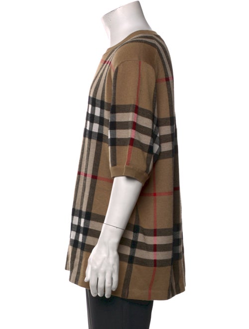 Burberry Nova Check Pattern Silk Pullover