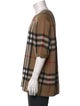Burberry Nova Check Pattern Silk Pullover