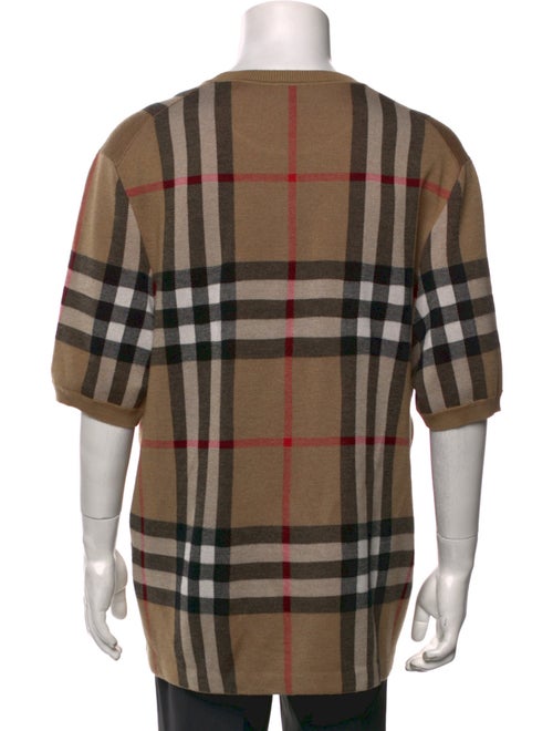 Burberry Nova Check Pattern Silk Pullover