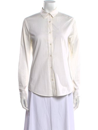 Burberry Brit Long Sleeve Button-Up Top
