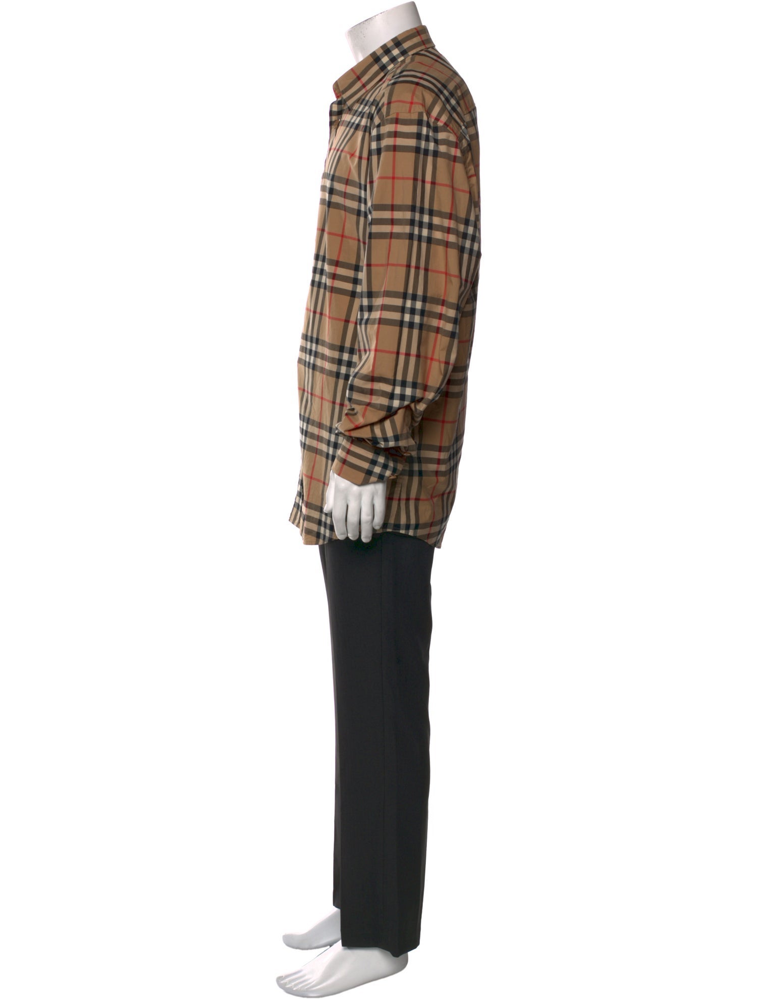 Burberry Nova Check Pattern Long Sleeve Dress Shirt