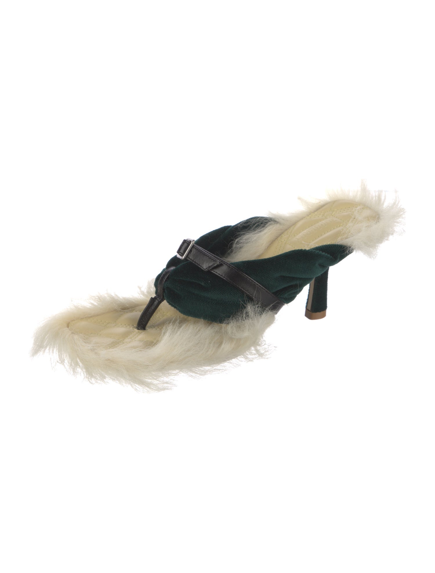 Burberry Velvet Flip Flops