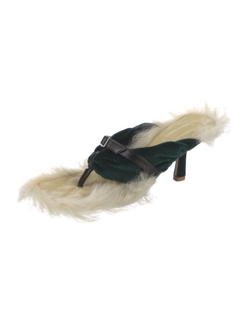 Burberry Velvet Flip Flops