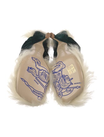 Burberry Velvet Flip Flops