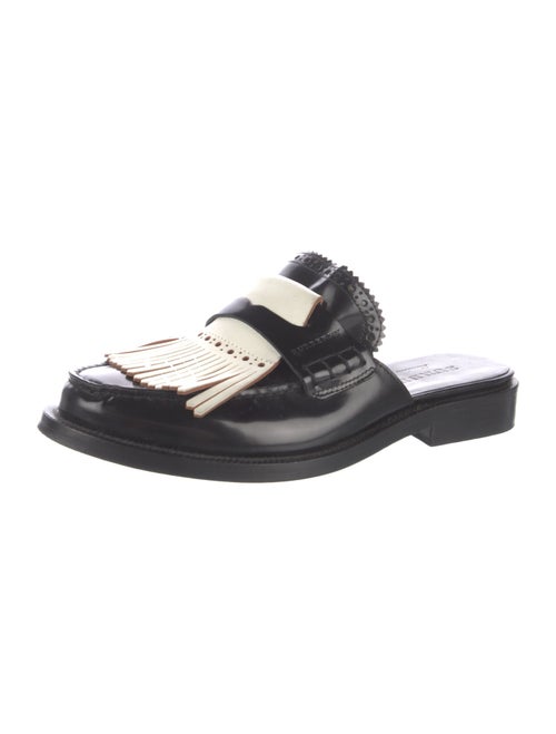 Burberry Patent Leather Lasercut Accents Mules