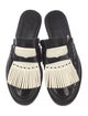 Burberry Patent Leather Lasercut Accents Mules