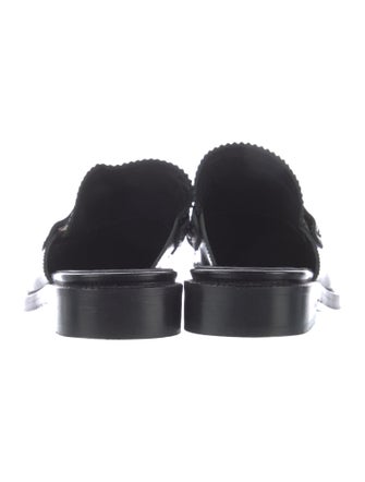 Burberry Patent Leather Lasercut Accents Mules