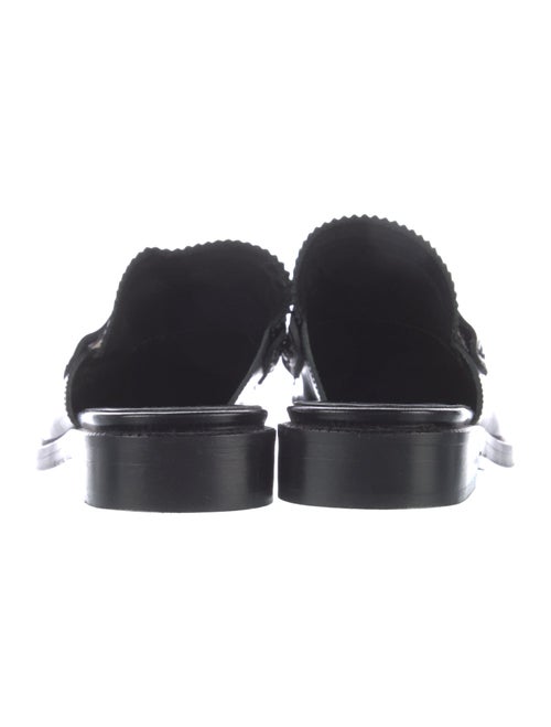 Burberry Patent Leather Lasercut Accents Mules