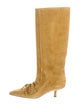 Burberry Suede Bow Accents Boots