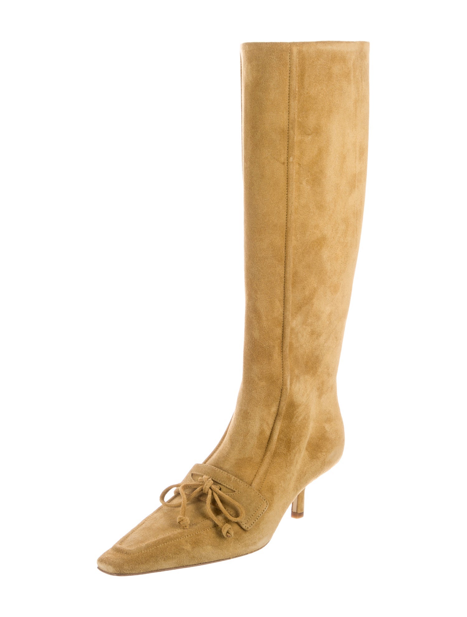 Burberry Suede Bow Accents Boots