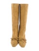 Burberry Suede Bow Accents Boots