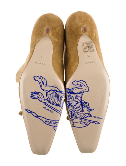 Burberry Suede Bow Accents Boots