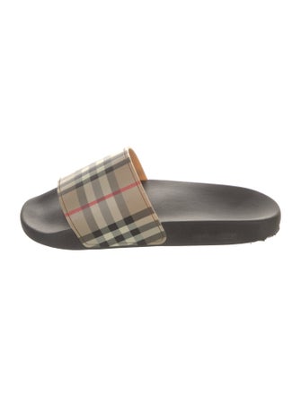 Burberry House Check Pattern Rubber Slides