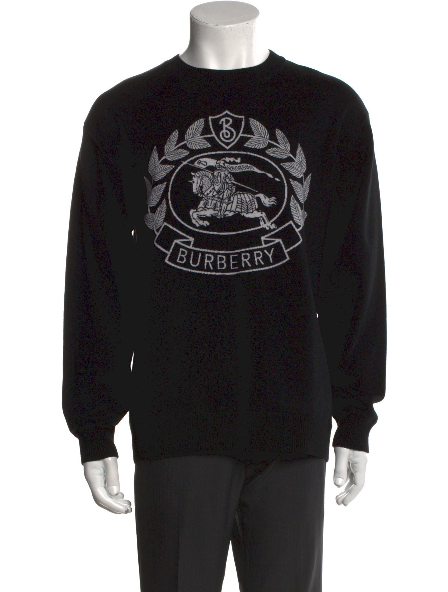 Burberry Merino Wool Graphic Print Pullover