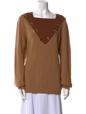 Burberry Tops Wool Square Neckline Sweatshirt XXL