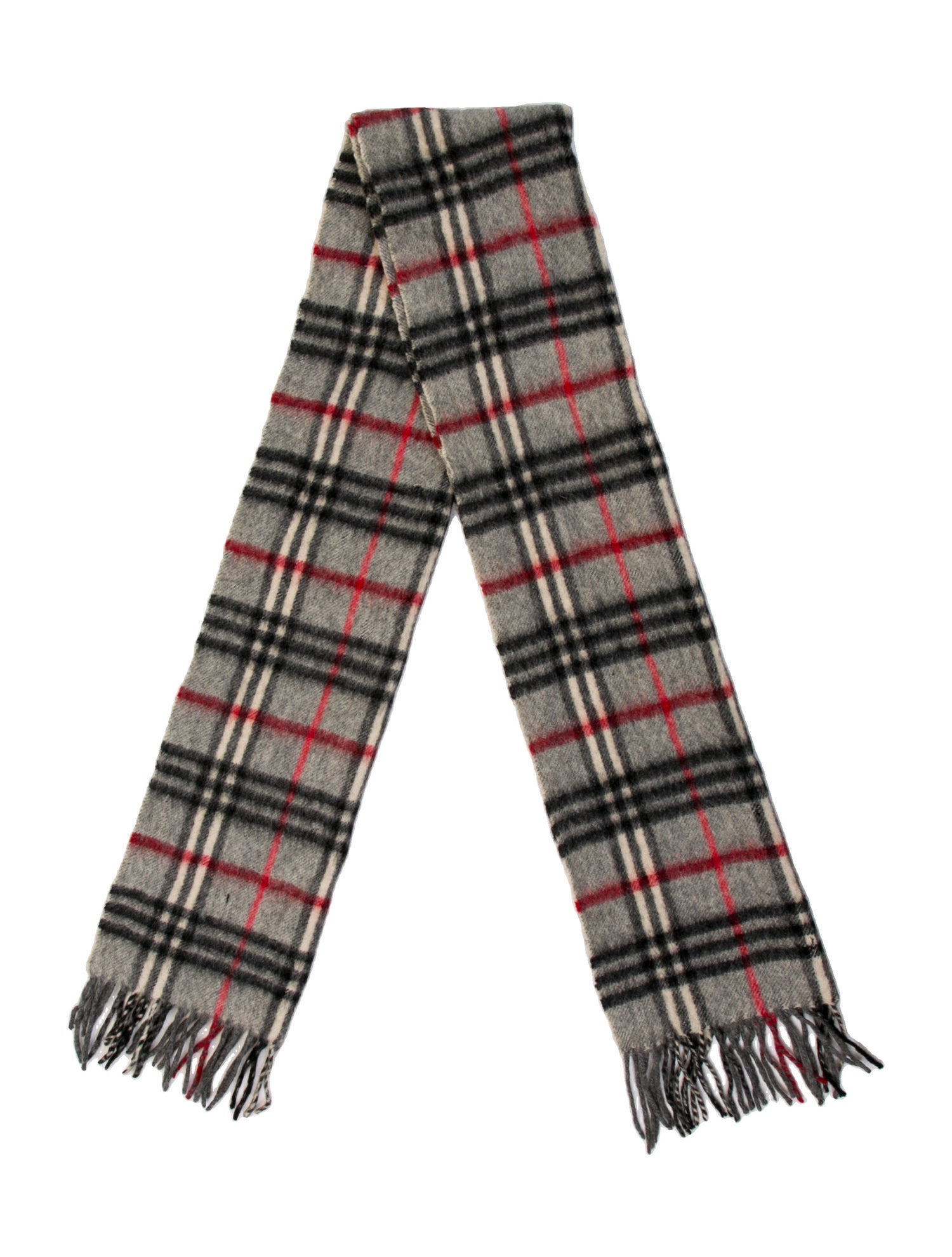 Burberry Cashmere Nova Check Pattern Scarf