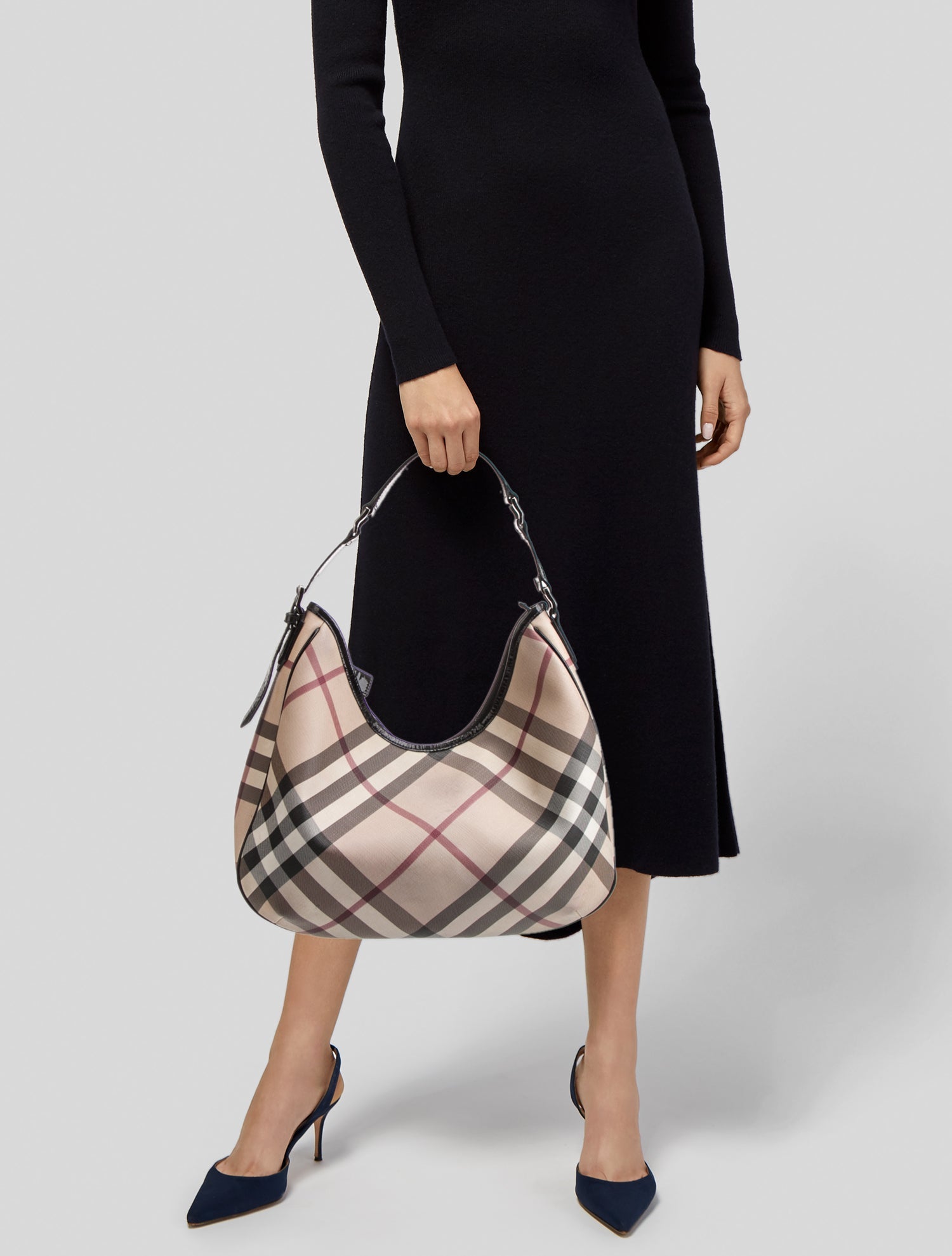 Burberry Super Nova Check Hobo