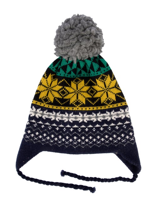 Burberry Pattern Print Wool Knit Beanie