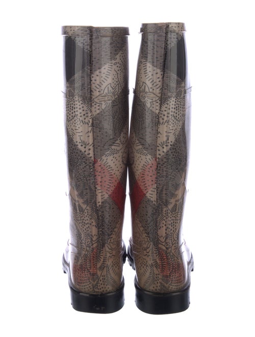 Burberry Nova Check Pattern Rubber Rain Boots