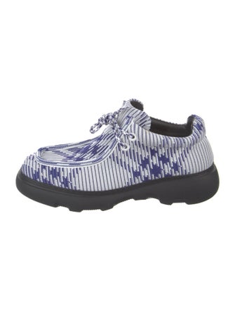 Burberry Plaid Print Lace-Up Boots