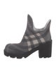 Burberry Smoked Check Pattern Rubber Rain Boots