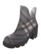 Burberry Smoked Check Pattern Rubber Rain Boots