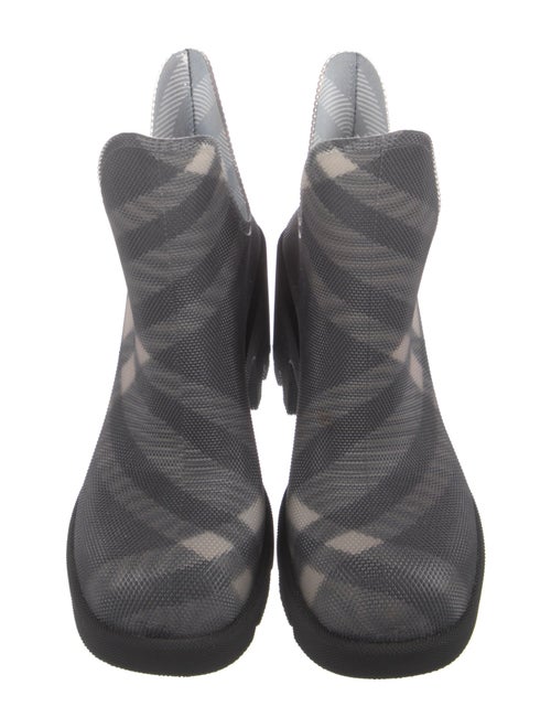 Burberry Smoked Check Pattern Rubber Rain Boots