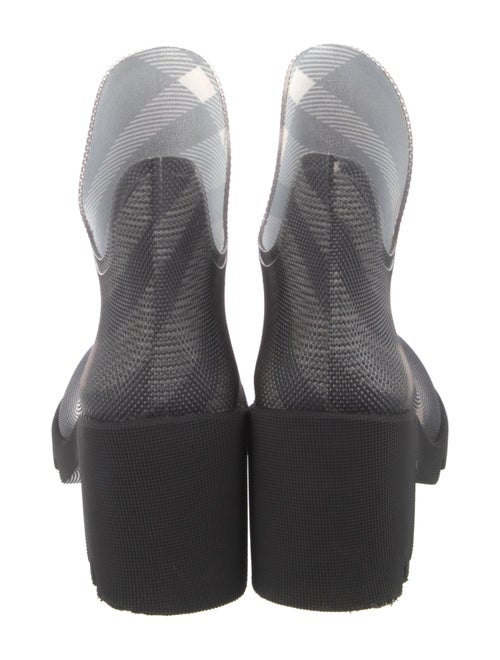 Burberry Smoked Check Pattern Rubber Rain Boots