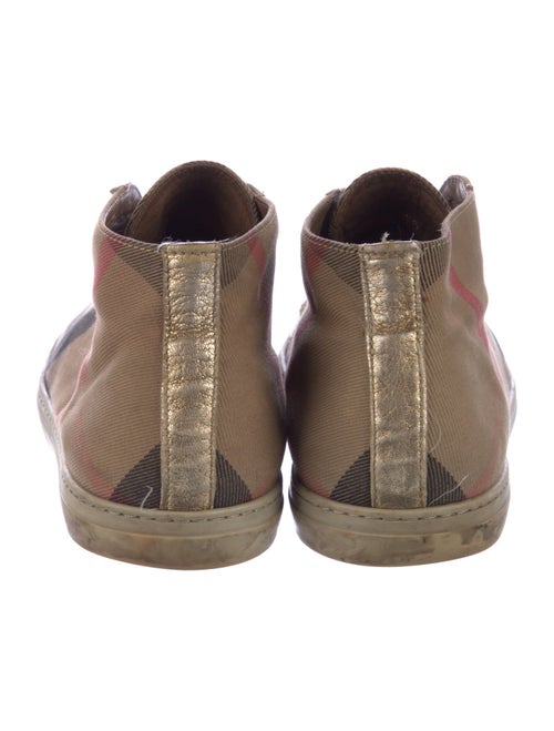 Burberry Canvas Plaid Print Sneakers